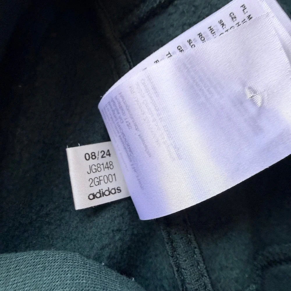 Adidas Mens‎ Zippered Chest Pocket Hoodie Dark Green XL Fleece workout Pullover